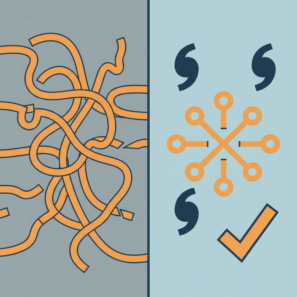 a split-screen comparison showing a distorted message on the left and the same message in original quotes on the right, with a checkmark on the right side