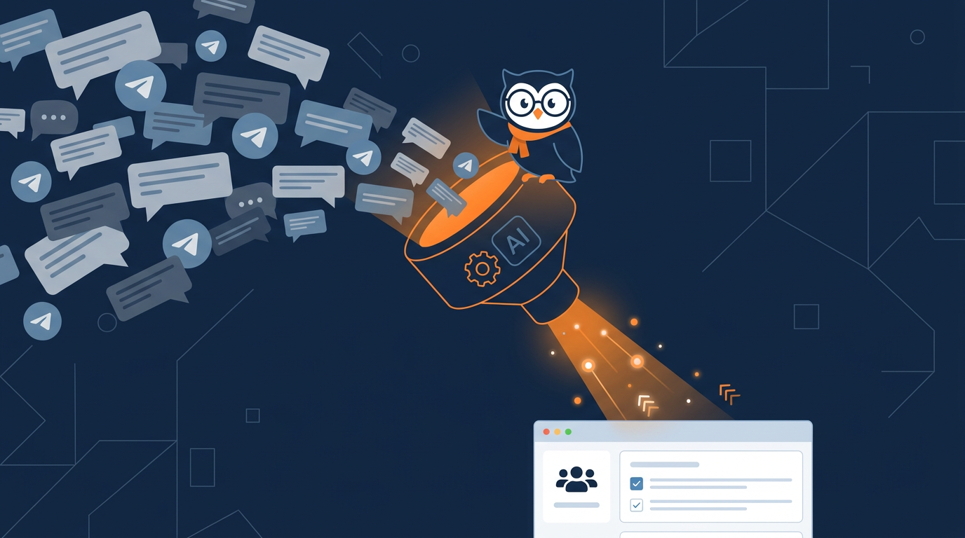 Как выжать сигнал из шумных Telegram-чатов
